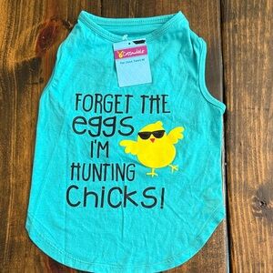 Adorable Dog Tank Top with Chick Graphic (M)